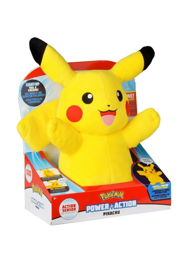 Pokemon Power Action Pikachu Interactive Plush Toy (25 Cm) - Image 1