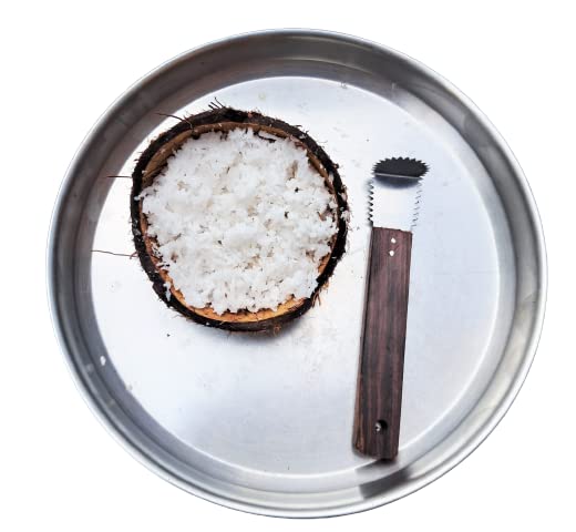 CooPany مجموعة أدوات المطبخ من كوبايني، قاطع جوز الهند من الفولاذ المقاوم للصدأ ومبشرة جوز الهند بمقبض خشبي، أفضل أداة متعددة الاستخدامات، عبوة من 2 منتج - Image 3