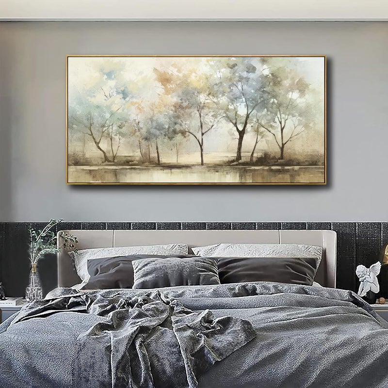 VHMING Abstract Canvas Wall Art - Retro Trees - Image 5