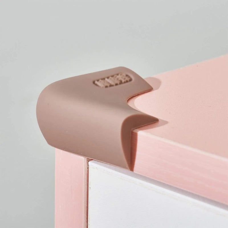 4PCS Silicone Corner Protectors - Baby Proofing Table Edge Guards - Soft Adhesive Bumpers for Furniture, Fireplace & Sharp Corners