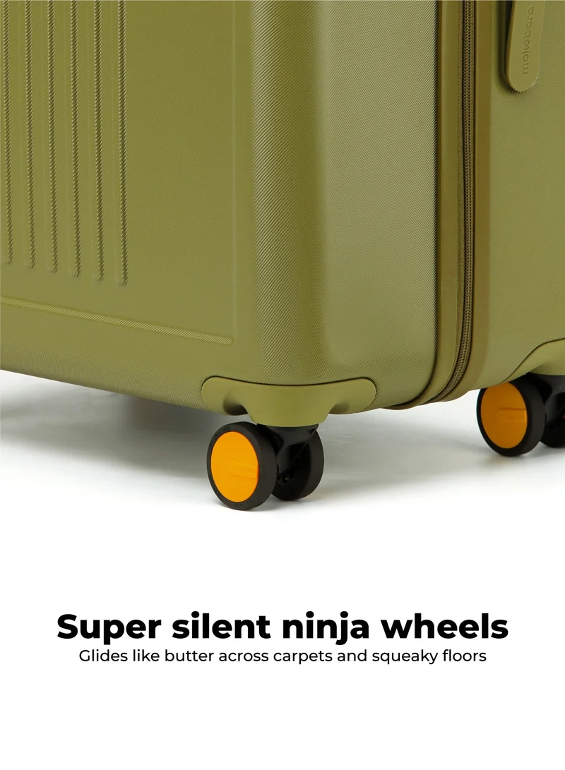 Mokobara The Transit Check-In Luggage - Polycarbonate Material | So Matcha 2.0, Green