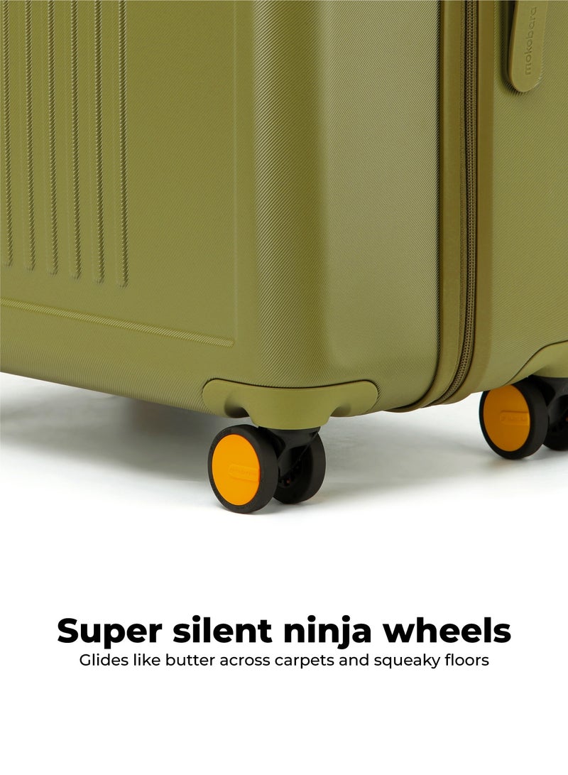 Mokobara The Transit Check-In Luggage - Polycarbonate Material | So Matcha 2.0, Green - Image 3
