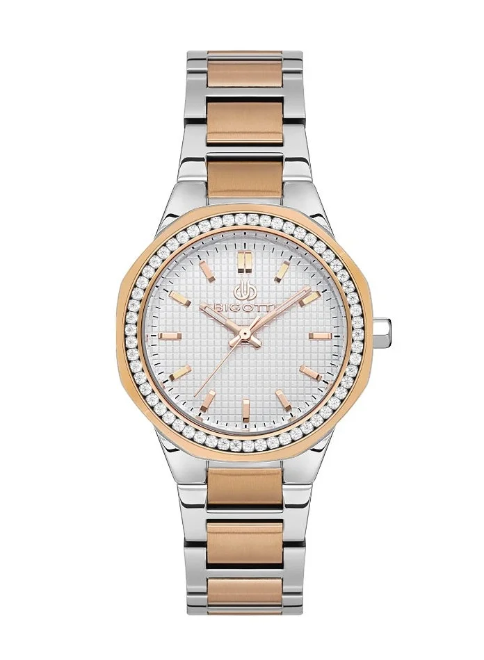 BIGOTTI Bigotti - Raffinato Women Watch | Stainless SteelBrass Case | Analog | Round Dial | Mineral Glass | Japanese Quartz | Water Resistant 30 Meters