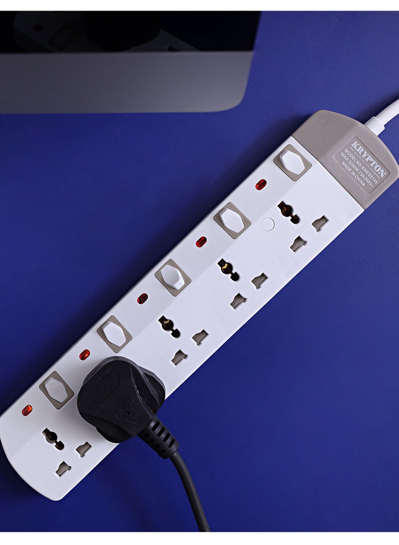 KRYPTON 5 Way Extension Board Plug Power Extension Socket - Image 1