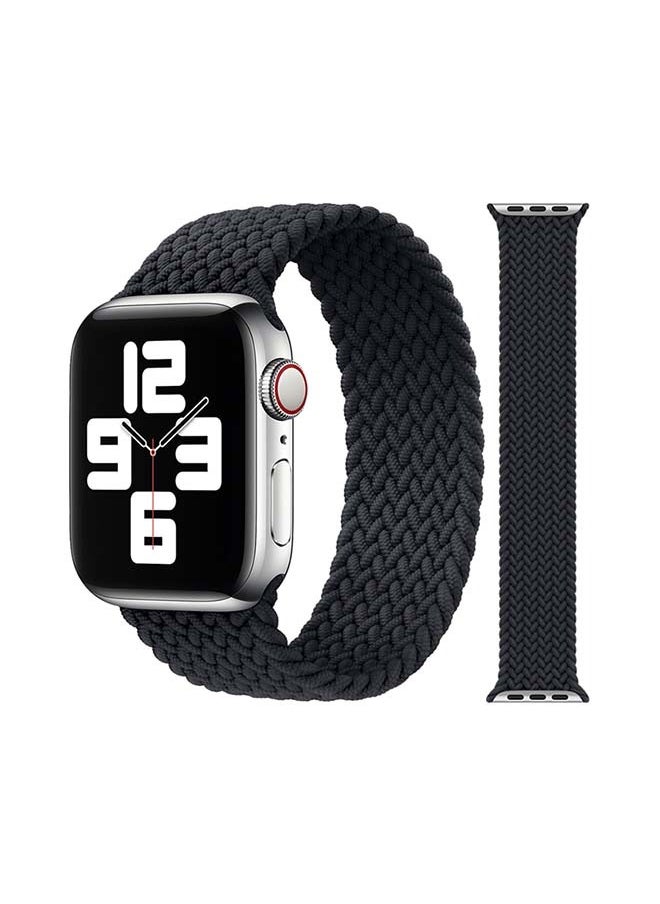 سوار بديل مضفر من النايلون لساعة Apple Watch مقاس 42 مم/44 مم/45/49 مم، أسود متوسط - pzsku/Z93ACA72A491F717FFA5CZ/45/_/1729504144/48a4c96d-64ba-4284-9c45-baf685cfa3ec