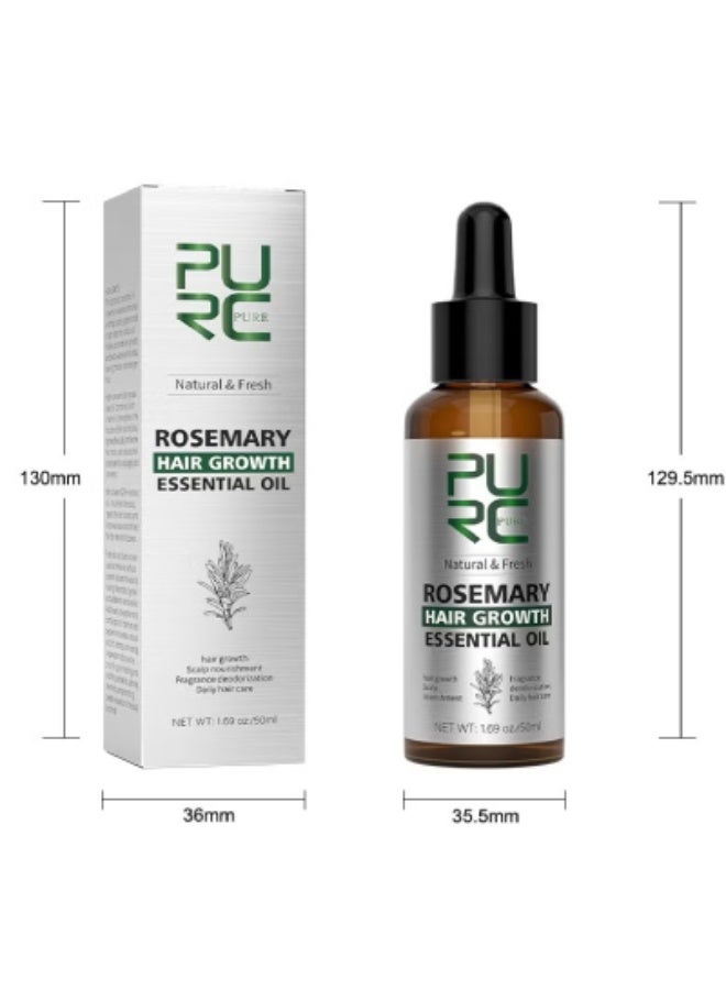 PURC Hair Growth Essential Oil with Rosemary and Ginger – Anti Hair Loss Serum, Deep Nourishment, Moisturizing & Strengthening Hair Treatment – 50ml - Image 4