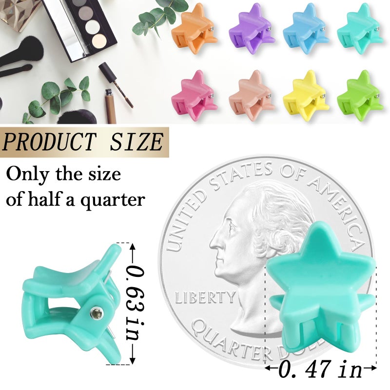 KANPRINCESS 70PCS Mini Claw Clips Small Hair Clips With Fancy Box Star Hair Accessories for Women, Girls, Kids - Colorful Gift Set (Star-SET9) - Image 2