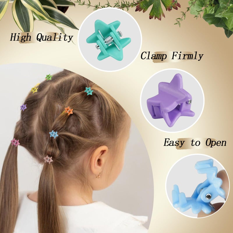 KANPRINCESS 70PCS Mini Claw Clips Small Hair Clips With Fancy Box Star Hair Accessories for Women, Girls, Kids - Colorful Gift Set (Star-SET9) - Image 3