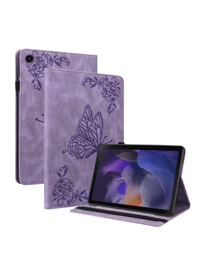 عام غطاء لسامسونج جالاكسي تاب A11 إصدار 2025 (8.7 بوصة)، غلاف فوليو لطيف بتصميم فراشة مع وظيفة الحامل وفتحات البطاقات، غلاف واقي رفيع خفيف الوزن من جلد PU. - Image 1