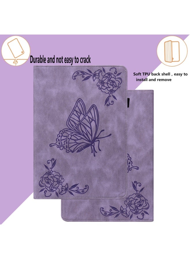 عام غطاء لسامسونج جالاكسي تاب A11 إصدار 2025 (8.7 بوصة)، غلاف فوليو لطيف بتصميم فراشة مع وظيفة الحامل وفتحات البطاقات، غلاف واقي رفيع خفيف الوزن من جلد PU. - Image 2