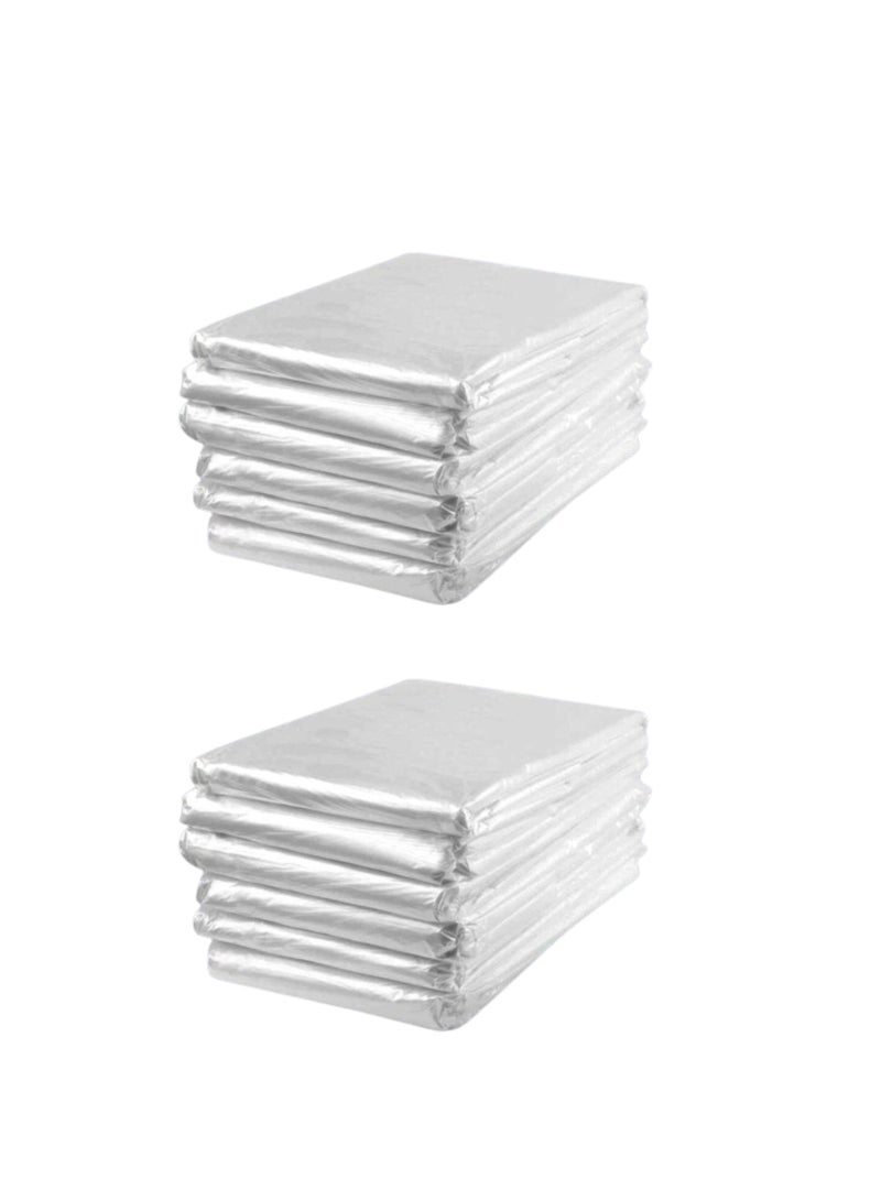 Garbage Bags Clear 95x120, 70 Gallons Compostable Kitchen Bin Liners Vest-Handy Trash Bags for Home office Trash Can Grocery Bag Trash Plastic Bag - Pack Of 50 Pieces. white - Image 1