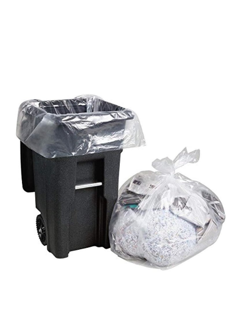 Garbage Bags Clear 95x120, 70 Gallons Compostable Kitchen Bin Liners Vest-Handy Trash Bags for Home office Trash Can Grocery Bag Trash Plastic Bag - Pack Of 50 Pieces. white - Image 3