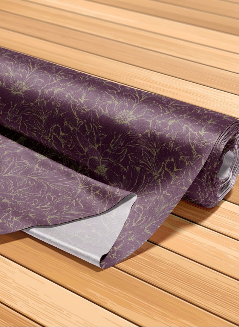 Vellato Al Lail Aramny Silk Fabric By The Yard Purple Gold Floral Design Jalabiya Makhweer Dressmaking 58 Inches Width - Image 5