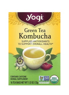Yogi Tea Green Tea Kombucha 16 Tea Bags 1.12 oz (32 g)  - Image 1