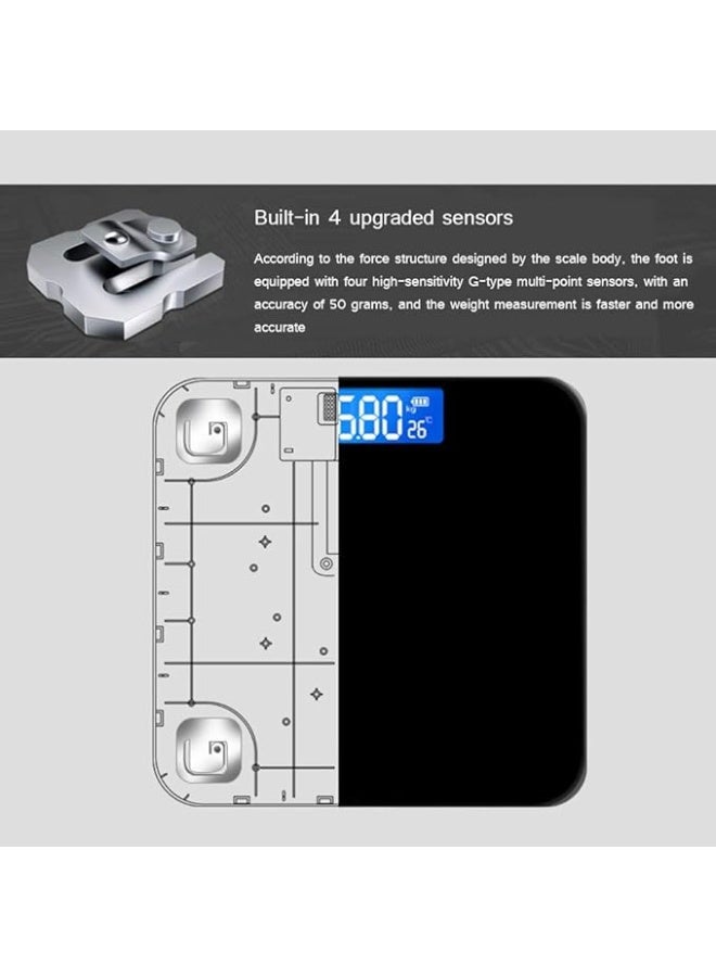 Digital Bathroom Weighing Scale – Four-Point G Sensor, Electronic Scale with 5mm Explosion-Proof Tempered Glass, 180kg Capacity - Image 4