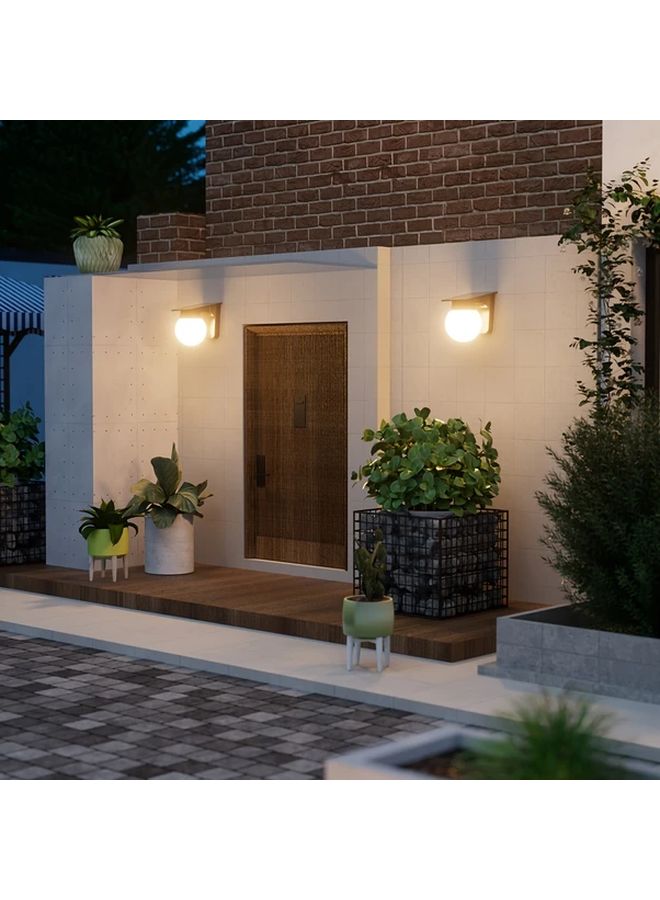 Dimmable Solar Powered LED Wall Lights Smart Auto On Off Garden Pathway - Image 4