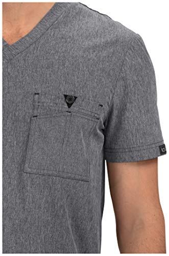 KOI Basics for Men 668 Bryan Top (Heather Grey, Medium) - Image 2