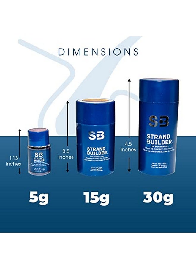 Strand Builder - Hair Fibers For Thinning Hair And Hair Loss Natural Keratin Hair Building Fibers Undetectable Hair Thickener For Men Or Women 15G (Light Brown) - Image 1
