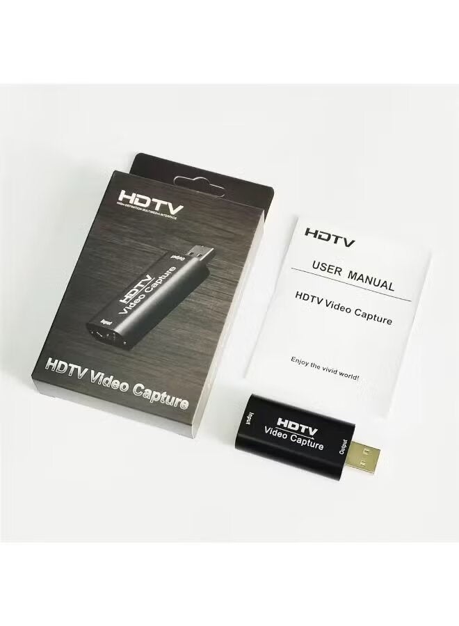 Professional HD Video Capture Device for Smooth Streaming, High-Definition Recording, Game Capture, Multimedia Production, Plug-and-Play USB for PCs and Consoles - Image 2