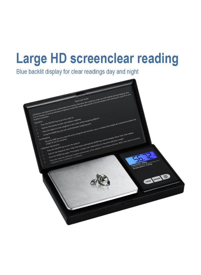 Digital Pocket Weight Scale Digital Gram Scale Jewelry Scale Food Scale Medicine Scale Kitchen Scale Small Pocket Scales Backlit LCD - Image 4