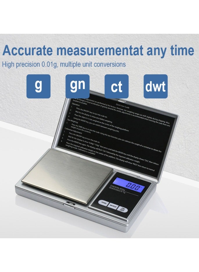 Digital Pocket Weight Scale Digital Gram Scale Jewelry Scale Food Scale Medicine Scale Kitchen Scale Small Pocket Scales Backlit LCD - Image 2