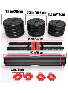RUIYADA 20kg Dumbbells Barbell Set With Connecting Rod, Dumbbells Barbell Set, Adjustable Dumbbells Set, Adjustable Lifting Training Set for Men and Women, Body Workout Home Gym Home Heavy  - Image 4