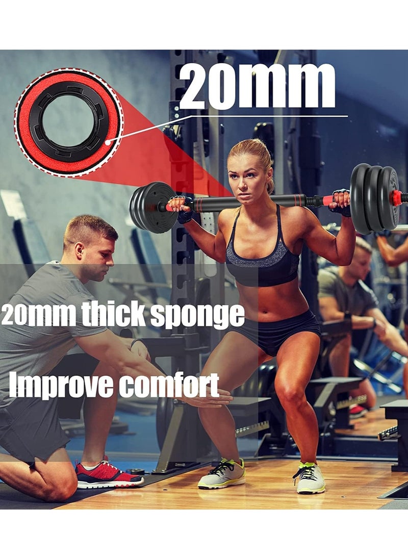 RUIYADA - 20kg Dumbbells Barbell Set With Connecting Rod, Dumbbells Barbell Set, Adjustable Dumbbells Set, Adjustable Lifting Training Set for Men and Women, Body Workout Home Gym Home Heavy - Image 1