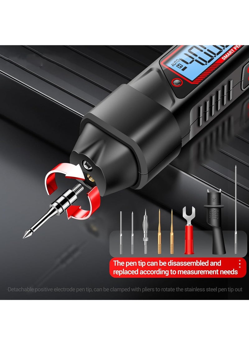 Pen Type Digital Multimeter, A3006 Pen Type Digital Multimeter, 4000 Count Ac/Dc Voltage Tester, Zero Wire Detector, Resistance, Capacitance, And Diode Testing, Electric Tool - Image 2