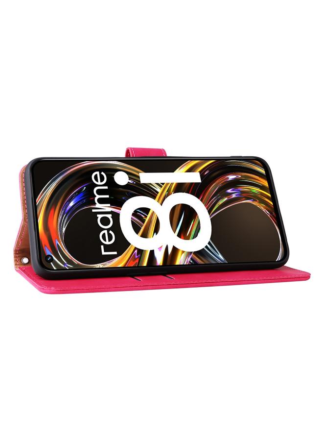S-TOP Case For OPPO Realme 8i Solid Color Skin Feel Magnetic Buckle Horizontal Flip Calf Texture PU Phone Case - Image 4