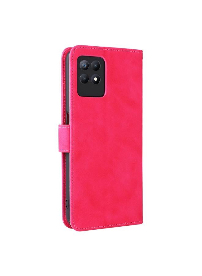 S-TOP Case For OPPO Realme 8i Solid Color Skin Feel Magnetic Buckle Horizontal Flip Calf Texture PU Phone Case - Image 3