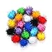 CABAX 18 Assorted Color Sparkle Balls Tinsel Pom Poms Puff Balls Glitter for Cat Kittens Toys DIY Christmas 20 Pcs - Image 3