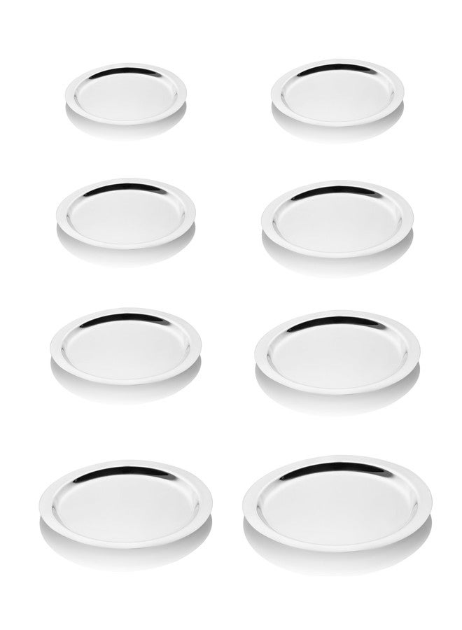 Embassy Utensils Lids/Tope Cover, Set Of 8 (12.4, 14.2, 15.2, 17.2, 18.4, 20, 21.2, 22.9 Cms), Ss - Image 1