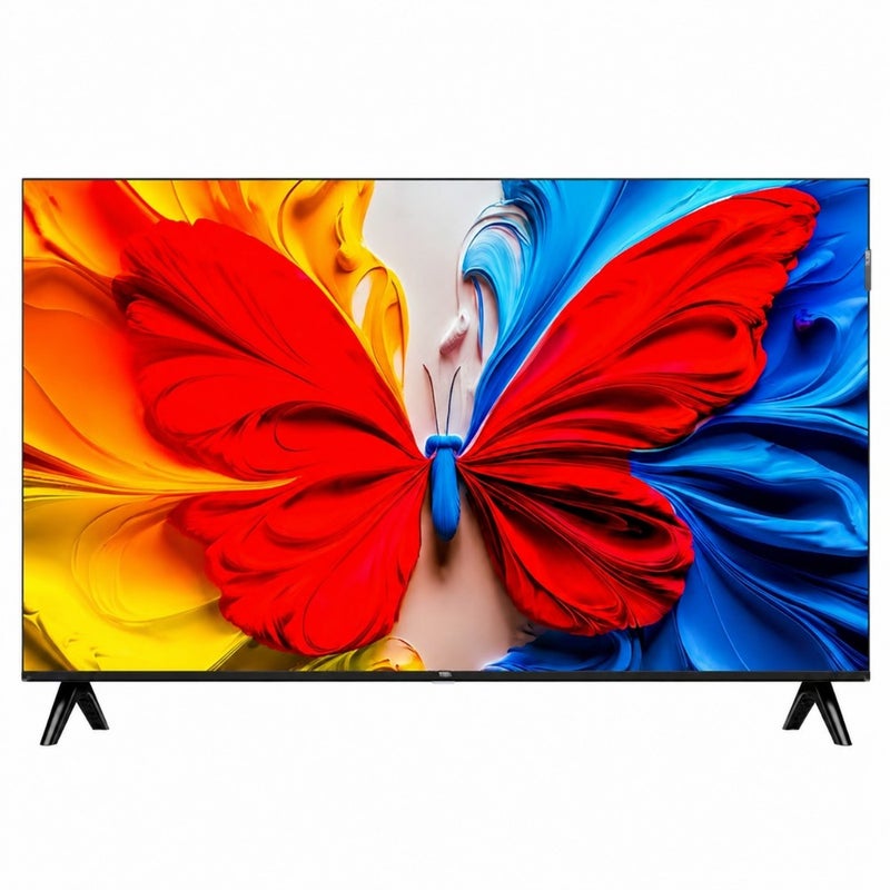تلفزيون ذكي للاستخدام في غرفة المعيشة، خامة QLED، لون أسود، شاشة 43 بوصة بتقنية HDR10، تلفزيون جوجل، Dolby Audio، وضع الألعاب، ومميزات Eye Care بتصميم نحيف - Image 1