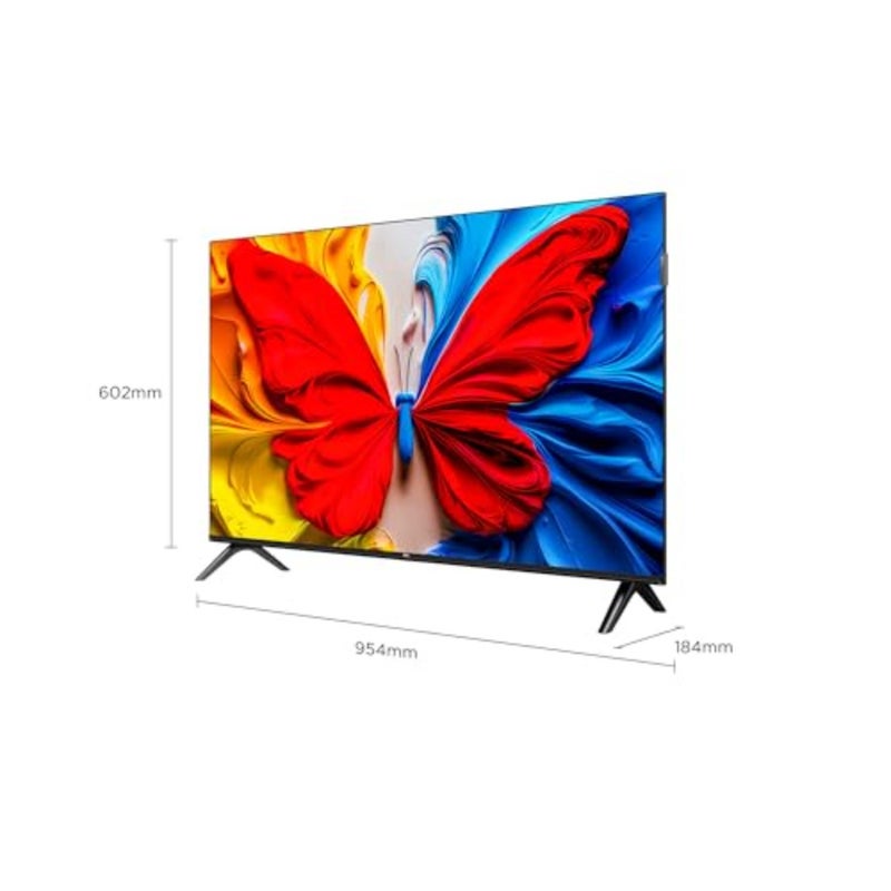 تلفزيون ذكي للاستخدام في غرفة المعيشة، خامة QLED، لون أسود، شاشة 43 بوصة بتقنية HDR10، تلفزيون جوجل، Dolby Audio، وضع الألعاب، ومميزات Eye Care بتصميم نحيف - Image 4