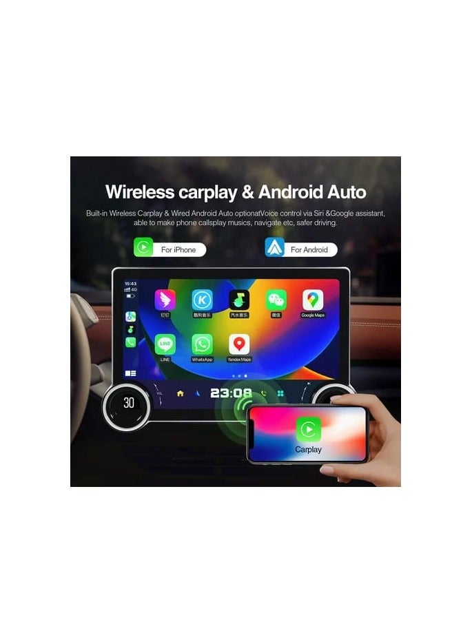 Generic Smart Car Radio with 11.8-inch Touch Screen and Android System - Car DVD Player with CarPlay and DSP Support, 10.33 Multimedia System, 2K Android Car Stereo, Bluetooth, Wi-Fi, Wireless MirrorLink, FM Radio Station with Rear Camera.  - Image 3