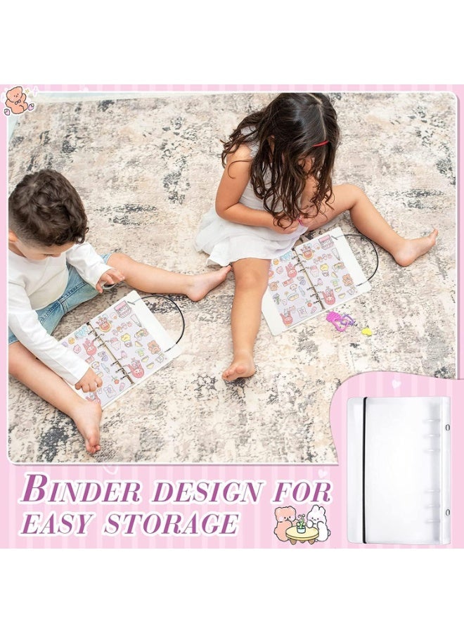 HZYH Sticker Collecting Album, Sticker Scrapbook, Blank 50 Sheets PVC Sticker Album, Transparent Shell Sticker Collection Accessories for Collecting Stickers, Labels, A6 - Image 5