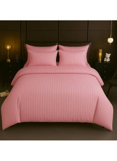 MAXQON 6-Piece Duvet Cover Set – Includes 1 Duvet Cover, 1 Fitted Sheet & 4 Pillowcases – King/Queen/Single Sizes, Color Pink  - Image 1