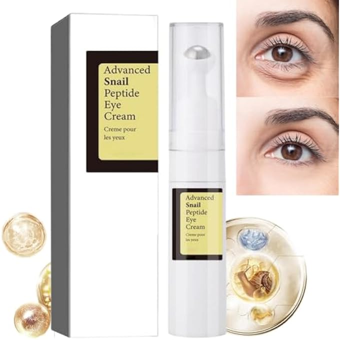 GraGra Eye Cream, Anti Wrinkle Eye Cream, Eye Repair Cream, for Dark Circles and Puffy Eyes, Snail Peptide Energetic Eye Roll-On, Hydrating and Firming Eye Serum Creams, Eye Bags Remover - Image 2