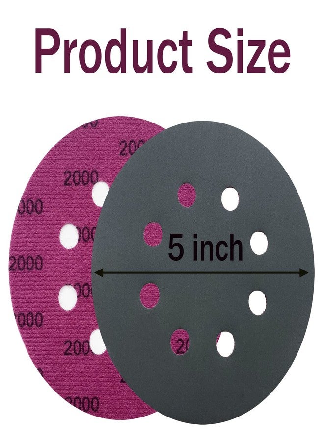 AutKerige 5 Inch Sanding Discs 140pcs Hook and Loop 8 Holes Wet Dry Sandpaper with 1pcs Interface Pad, Grit400 600 800 1000 1500 2000 3000 Orbital Sander Pads - Image 4