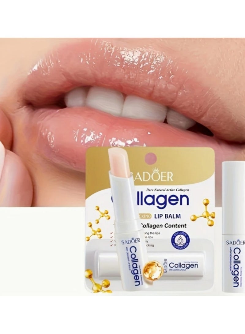 ADOERE بلسم شفاه بالكولاجين 2.7 غرام – ترطيب وتغذية لشفاه ناعمة وملساء