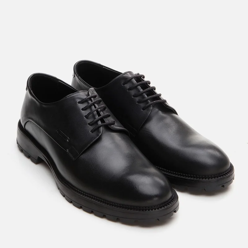 Hotiç 02AYH296010A100 GENUINE Leather Black Men's Casual Shoes
