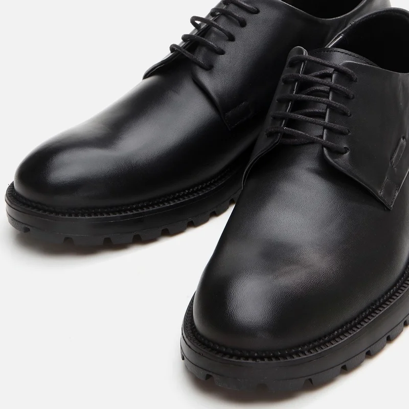 Hotiç 02AYH296010A100 GENUINE Leather Black Men's Casual Shoes