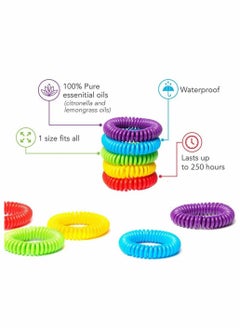 KASTWAVE Mosquito Repellent Bracelets, 5 Pack Anti Mosquito Insect Bracelets Bands, Natural DEET-Free Waterproof Wristbands for Safe Outdoor Travel Protection up to 250 Hours for Adults and Kids  - Image 2