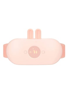 Portable Heating Pad, Electric USB Heating Pads for Cramps Cordless Heated Waist Belt with 3 Heat Levels 5 Vibration Massage Modes, Belly and Back Menstrual Design for Period and Women (Pink)