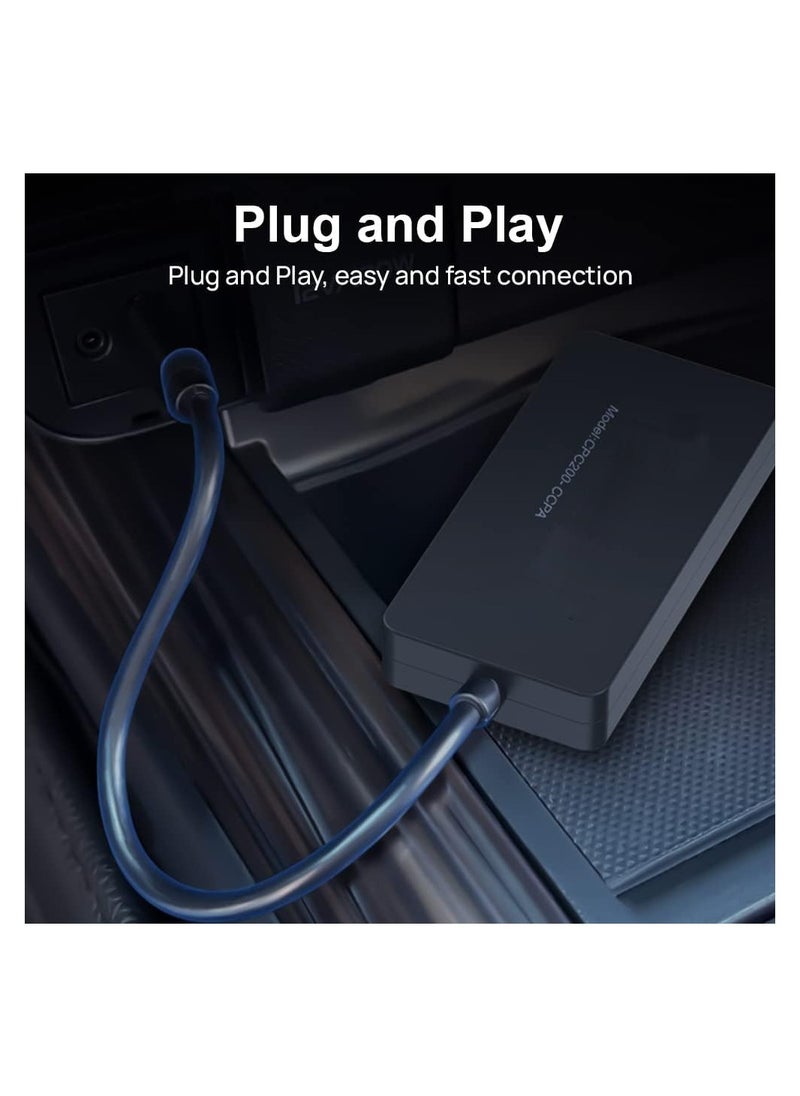SYOSI - CarPlay Dongle Adapter, Only for Car with Android Head Unit System 4.4.0+, New Upgrade Version, Built-in APK App, Support Wired/Wireless CarPlay, Wired/Wireless Android Auto, Online Upgrade etc. - Image 1