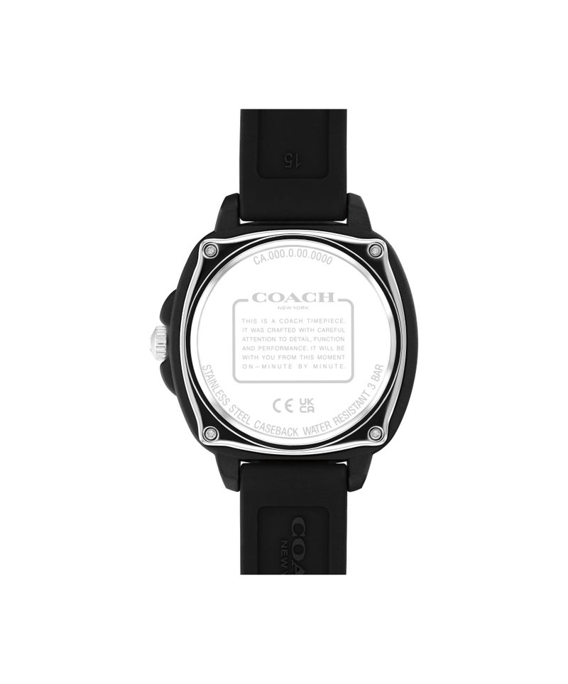 COACH ساعة نسائية سوداء من تونو أنالوج بحافظة TR90 - Image 2