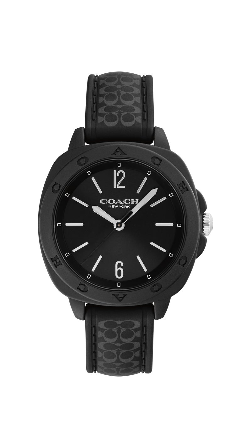 COACH ساعة نسائية سوداء من تونو أنالوج بحافظة TR90 - Image 3