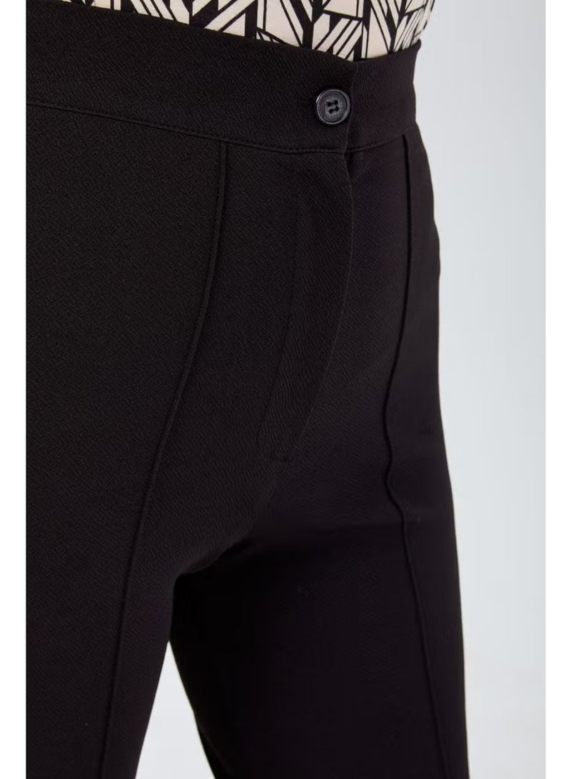 Tofisa 24127-BLACK High Waist Wide Leg Trousers - Image 5