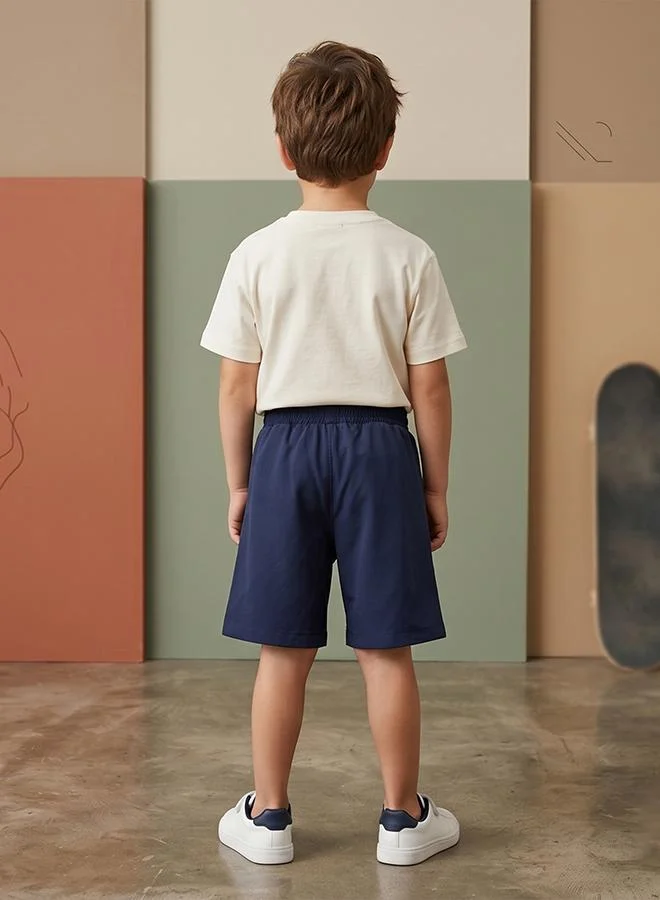 أطفال وأكثر Babies & More Toddler Boys Navy Blue Shorts