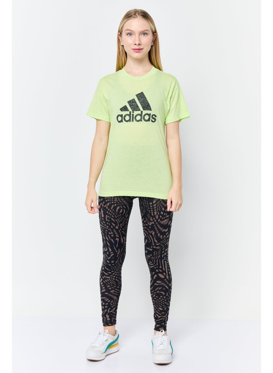 Adidas - Women Sportswear Fit Short Sleeves Training T-Shirt, Green - Image 1